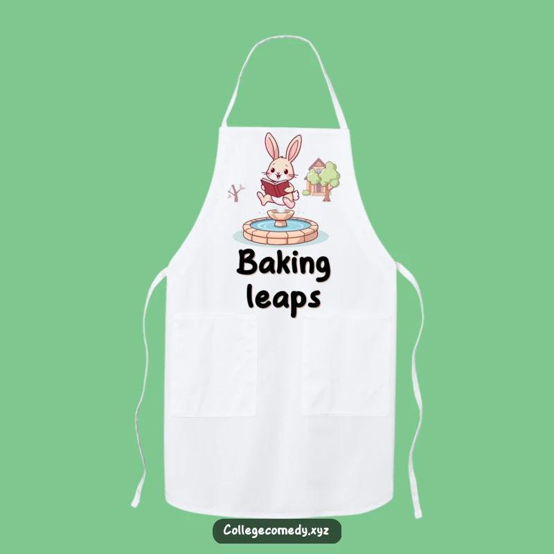 Funny Bunny Campus Apron: Culinary Leaping Bunny, Hilarious Chef Funny Gift