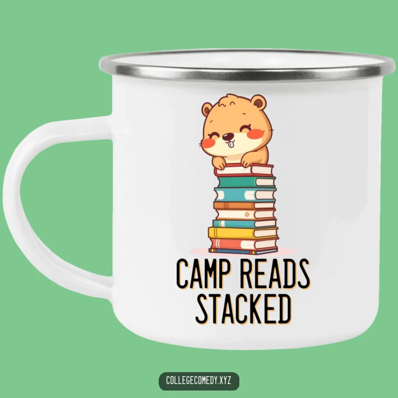 Funny Beaver Campfire Mug: Rugged, Humorous Reader Gear, Perfect Gift for Campers