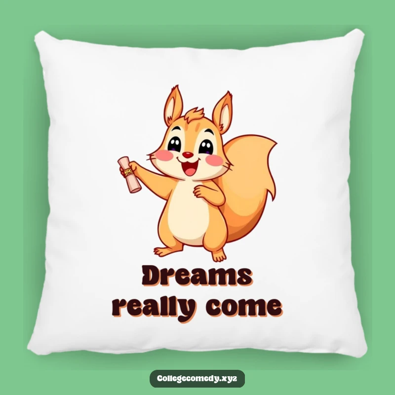 Cozy Funny Squirrel Pillow: Soft, Humorous Decor, Perfect Gift for Graduation Parties