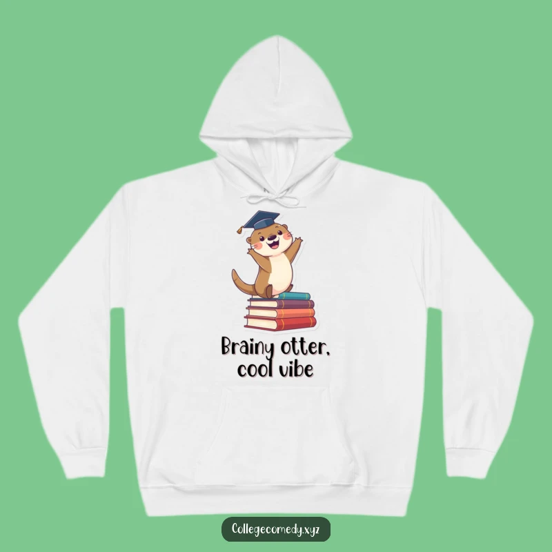 Funny Graduation Otter Hoodie: Cozy Leaping Scholar Otter, Ultimate Funny Gift Sweatshirt