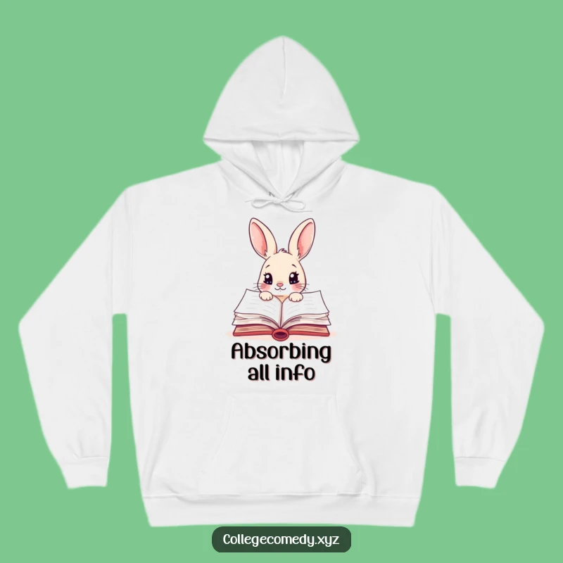 Cozy Funny Rabbit Hoodie: Warm, Humorous Study Gear, Perfect Gift for Learners