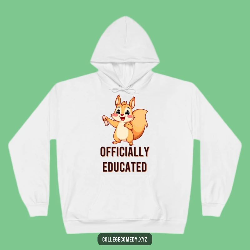 Cozy Funny Squirrel Hoodie: Warm, Humorous Celebration Gear, Perfect Gift for Grads