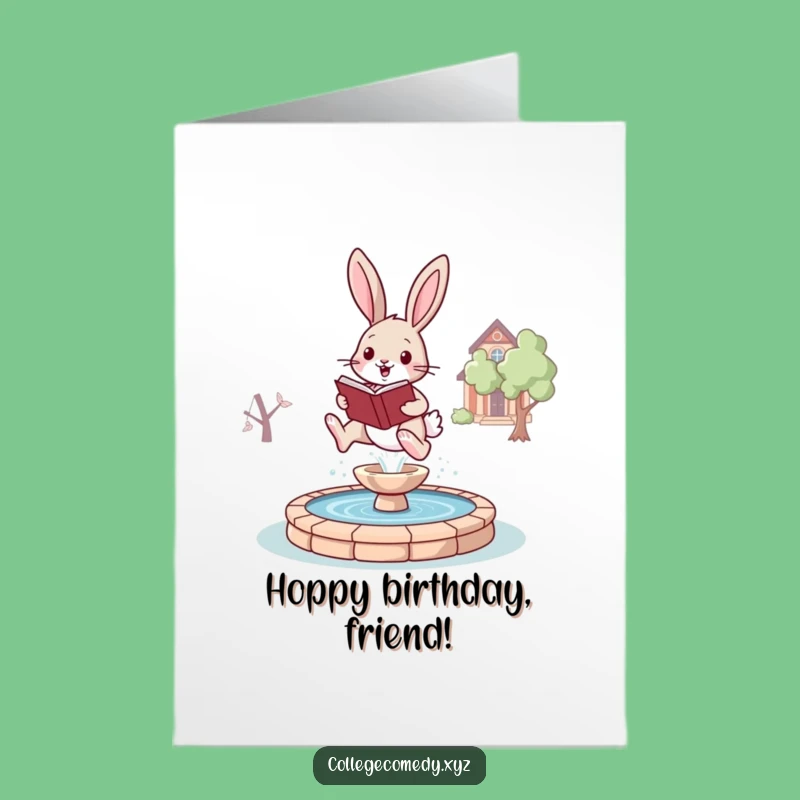 Free Printable Funny Bunny Birthday Card: Hilarious Downloadable Gift for Book Lovers!