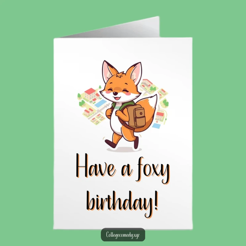 Free Printable Funny Fox Birthday Card: Hilarious Downloadable Gift for Adventurers!