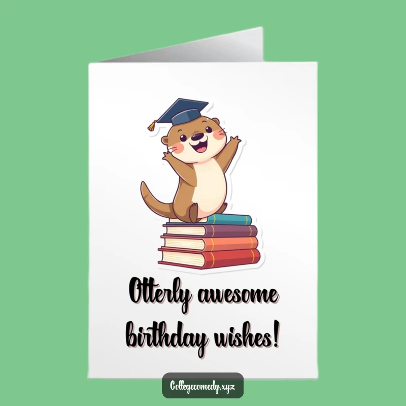 Free Printable Funny Graduation Otter Card: Hilarious Downloadable Gift for Grads!