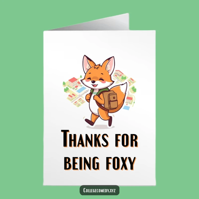Free Printable Thank You Fox Card: Hilarious Downloadable Gift for Guidance!