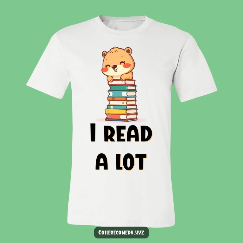Funny Beaver Bookworm Tee: Scholarly Designer Apparel, Perfect Humorous Gift