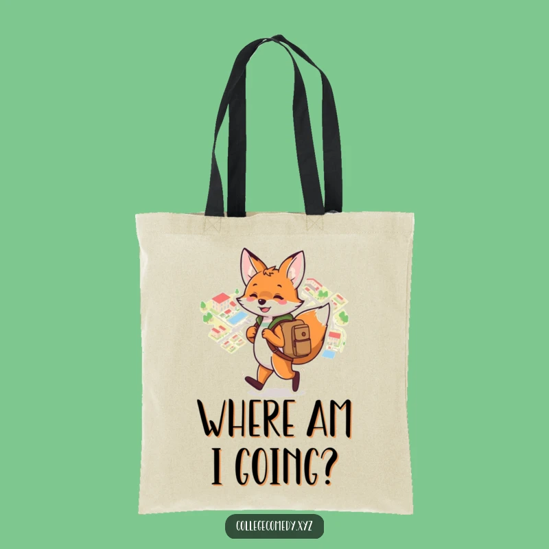 Funny Campus Fox Tote Bag: Stylish Backpack Fox, Chic Funny Gift Accessory